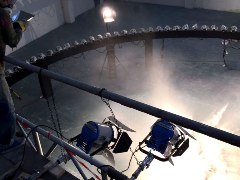 The bullet time rig at the Sophie Clements The Way We Fall shoot