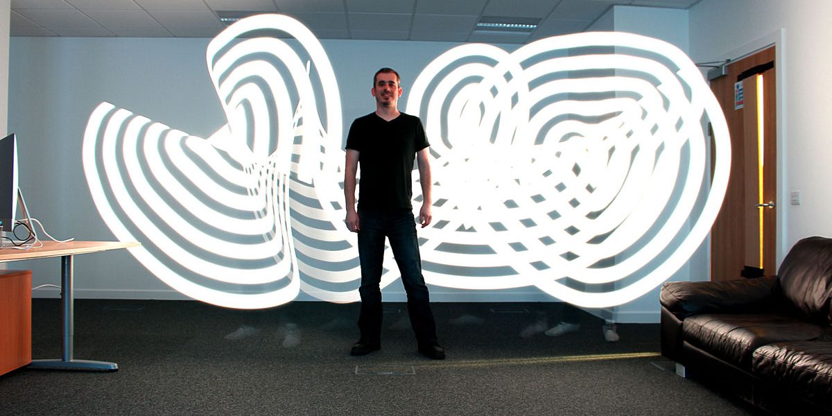 Pixelstick in use at New World Design office