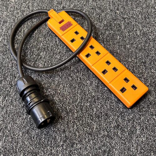 16 amp to 4 Gang 13amp trailing socket