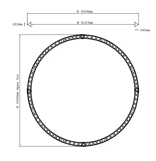 Truss Circle 6M or 5.5M Diameter